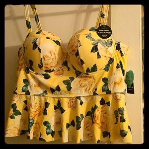 Torrid tankini top size 2 bathing suit